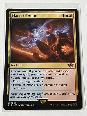 Flame of Anor 203 MTG LOTR Tales of Middle Earth 2023 Mint - 9.0 +