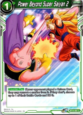 Dragonball Z Super Power Beyond Super Saiyan 2 BT14-087 TCG Free Shipping!