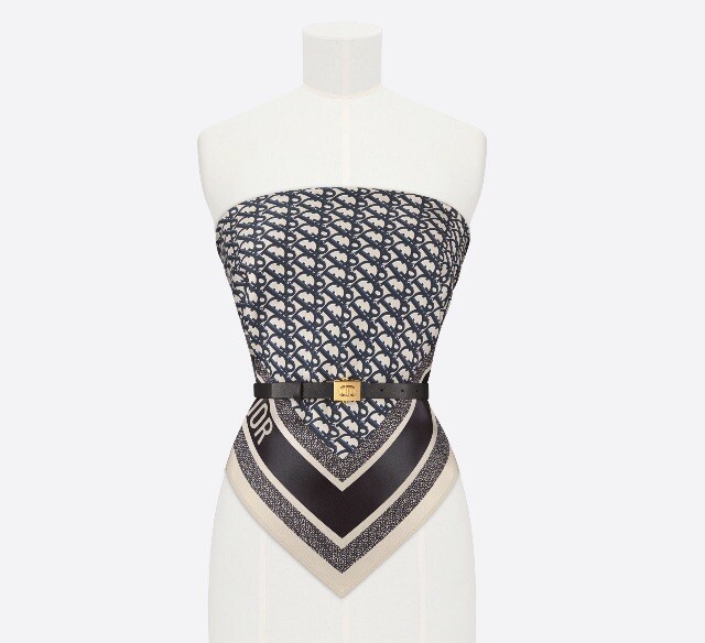 dior oblique Belted silk top | eBay