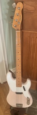 Squier Classic Vibe '50s Precision Bass Guitar - White Blonde w/Strap