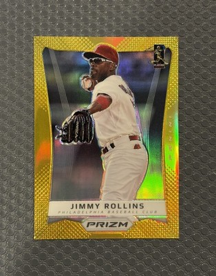 Jimmy Rollins 2012 Prizm GOLD /10 Phillies #64 First Year Prizm RARE SSP 