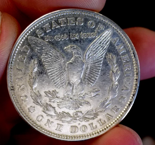 MORGAN SILVER DOLLAR 1921 D AU++ RARE PL REV! REFELCTIVE!  90% SILVER DOLLAR