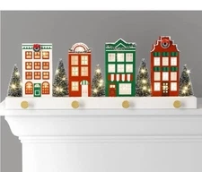 Lit Village Stocking Holder - Threshold NEW