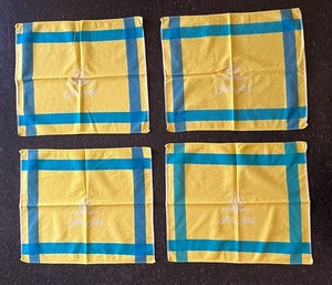 Vintage HILTON HOTELS cotton napkins: Set of 4, approx. 16” x 19”