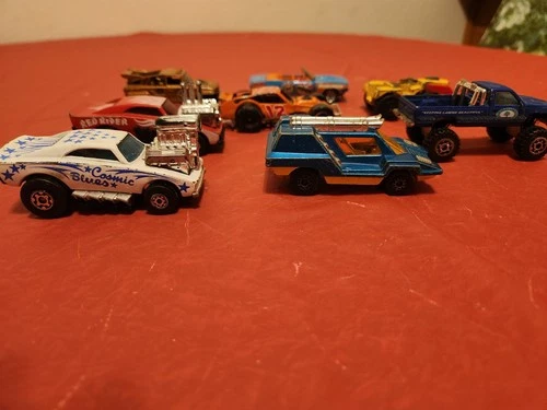Vintage Lot Of 8  Matchbox Cars L@@K...SUPERFAST ..RED RIDER ..COSMIC BLUES ..