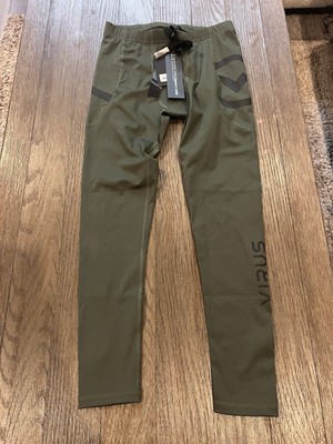 Mens Virus compression Pants Spandex Race tights M New Green Black