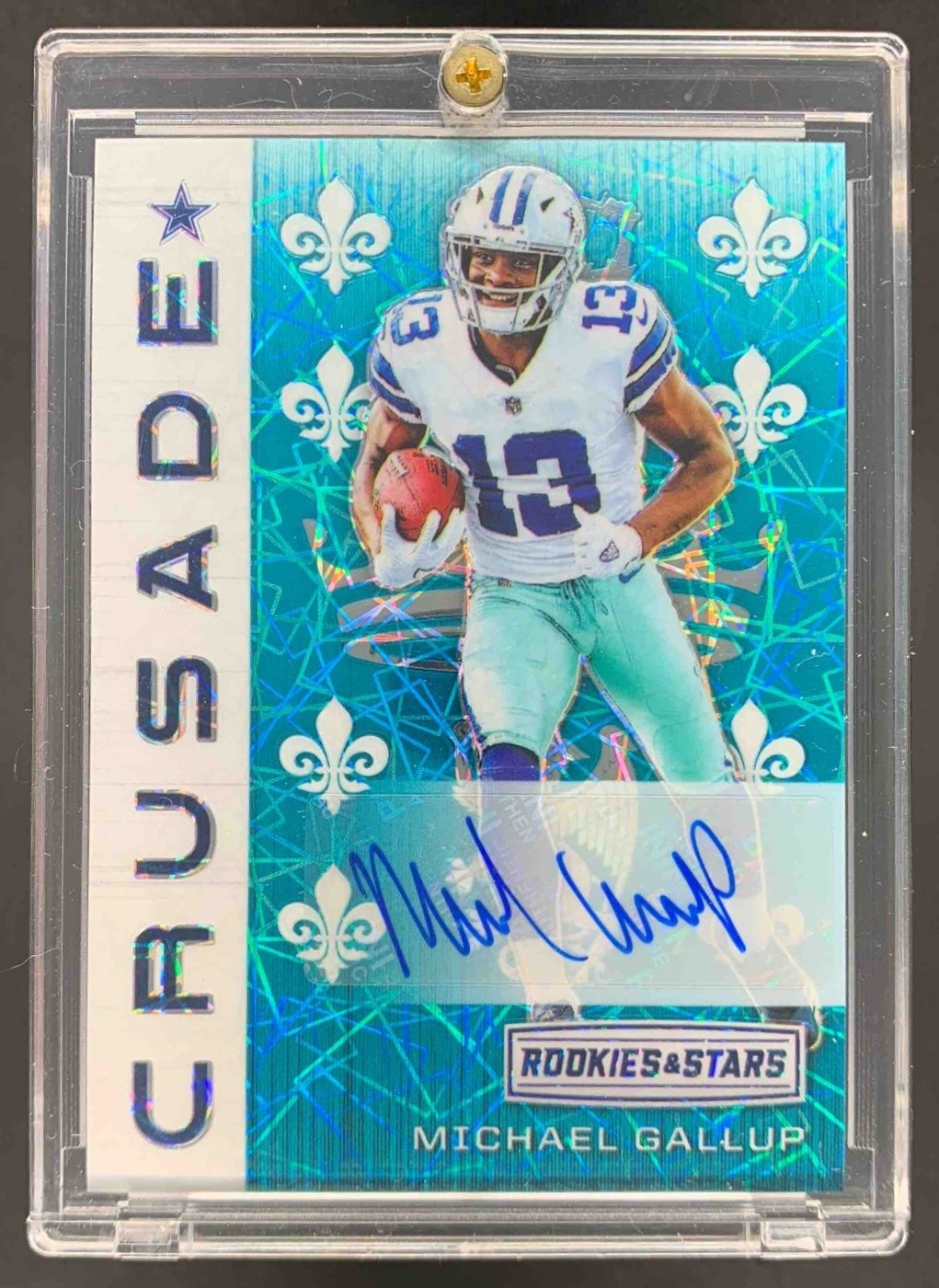 Michael Gallup Panini Rookies & Stars Crusade #CRU50 Signature