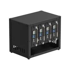 UCTRONICS Raspberry Pi Cluster Enclosure for Pi 5 4B 3B+ 4B+ SSD PoE Fans