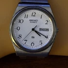 VTG 80s Seiko SQ Quartz Watch Stainless Steel Bracelet C035 8223-8020 Untested