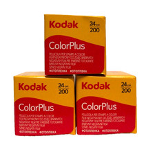 THREE Kodak Colour Plus 200 24exp Colour Films - Dated 06/26