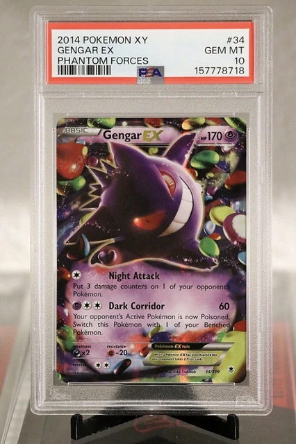 Gengar EX Pokemon XY Phantom Forces 2014 #34 PSA 10