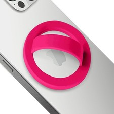 Pink Silicone Phone Grip With Strong Magnet 360 Degree Rotating Holder