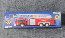 Getty Limited Edition Fire Rescue Truck Toy Siren Lights Diecast Collectible NEW