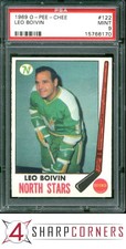 1969 O-PEE-CHEE #122 LEO BOIVIN HOF POP 8 PSA 9 SET BREAK