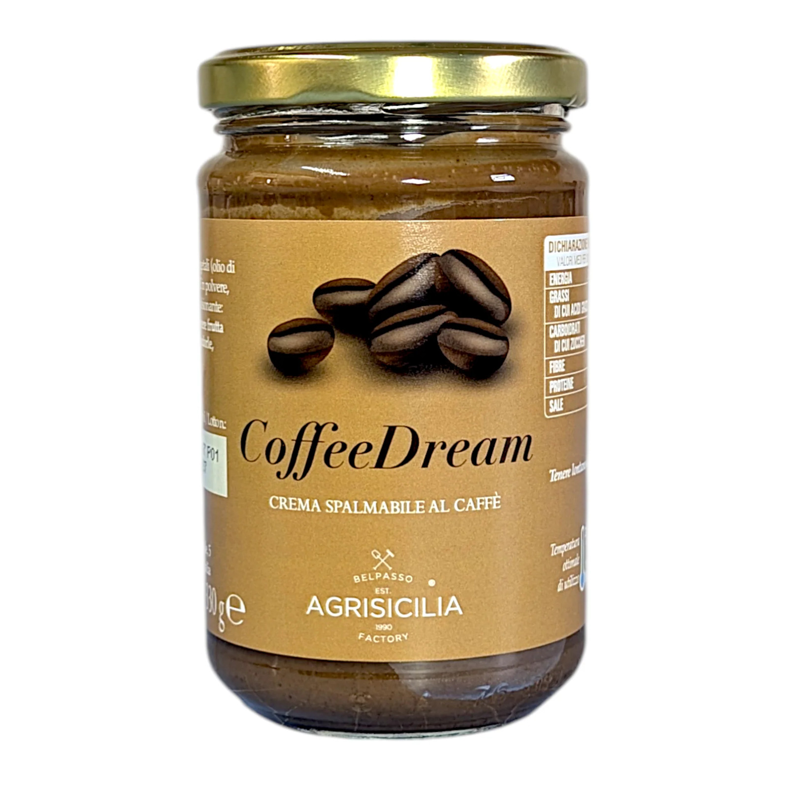 Agrisicilia Crema Spalmabile Al Caffe - Spreadable Coffee Cream 330g