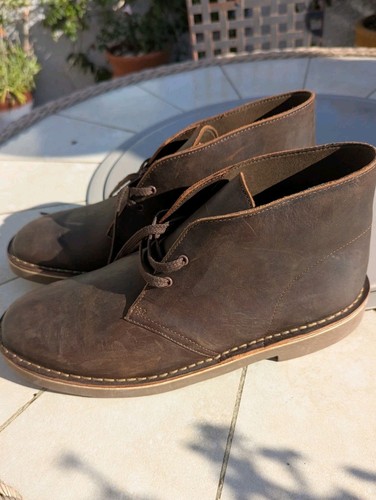 Clark's Collection Chakka Boots Brown Boho Leather Ankle High Size 11.5w - Picture 3 of 13