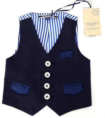 Aston Martin Kinder Weste Waistcoat Größe 62/68 3-6 Monate UK 2 ANJE4245 Blau - Bild 1 von 2