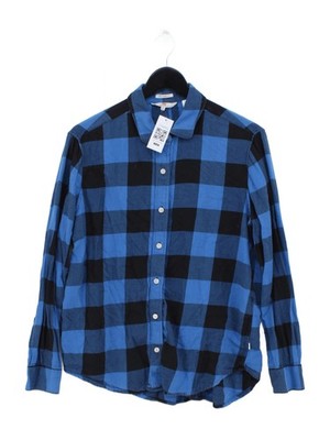Levi s Damen Shirt M Mehrfarbig Kariert 100% Baumwolle Langarm Kragen Basic