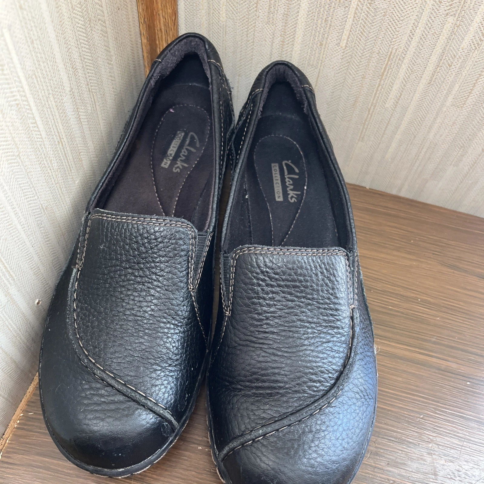 Mocassini donna Clarks Collection slip on in pelle blu taglia 6 5 W