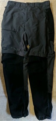 Decathlon Forclaz MT500 2-1 Zip Off Hiking Pants Men 34x34  Black Gray A2