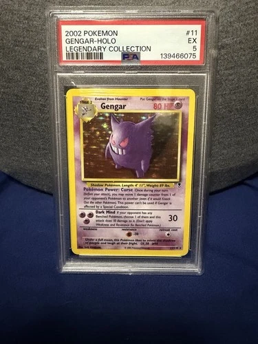 Pokémon Gengar Legendary Collection Holo Rare 11/110 80HP Stage 2 PSA 5 2002