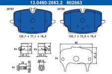 BREMSBELAGSATZ FÜR MINI MINI COUNTRYMAN (U25), BMW X1 (U11) - ATE 13.0460-2663.2