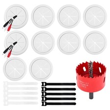 Kabeldurchführung Set 10 Stück mit Lochsäge 60mm Kabelbinder Büro