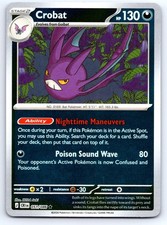 Crobat 051/086 RARE CHAOS RISING POKEMON Reverse Holo NM