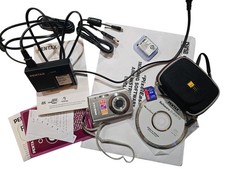 Pentax Optio M40 8mp CCD Compact Digital Camera Charger SD Card 2 Battery & Case