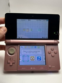 Nintendo 3DS Pink Handheld System Bundle w Charger + 2 Games / US Seller / Used