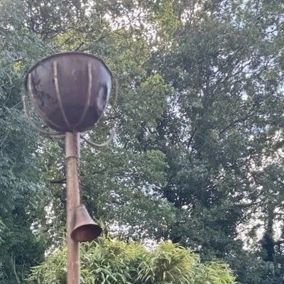 Vintage 90er Jahre Kupfer Optik Schale Ölbrenner 