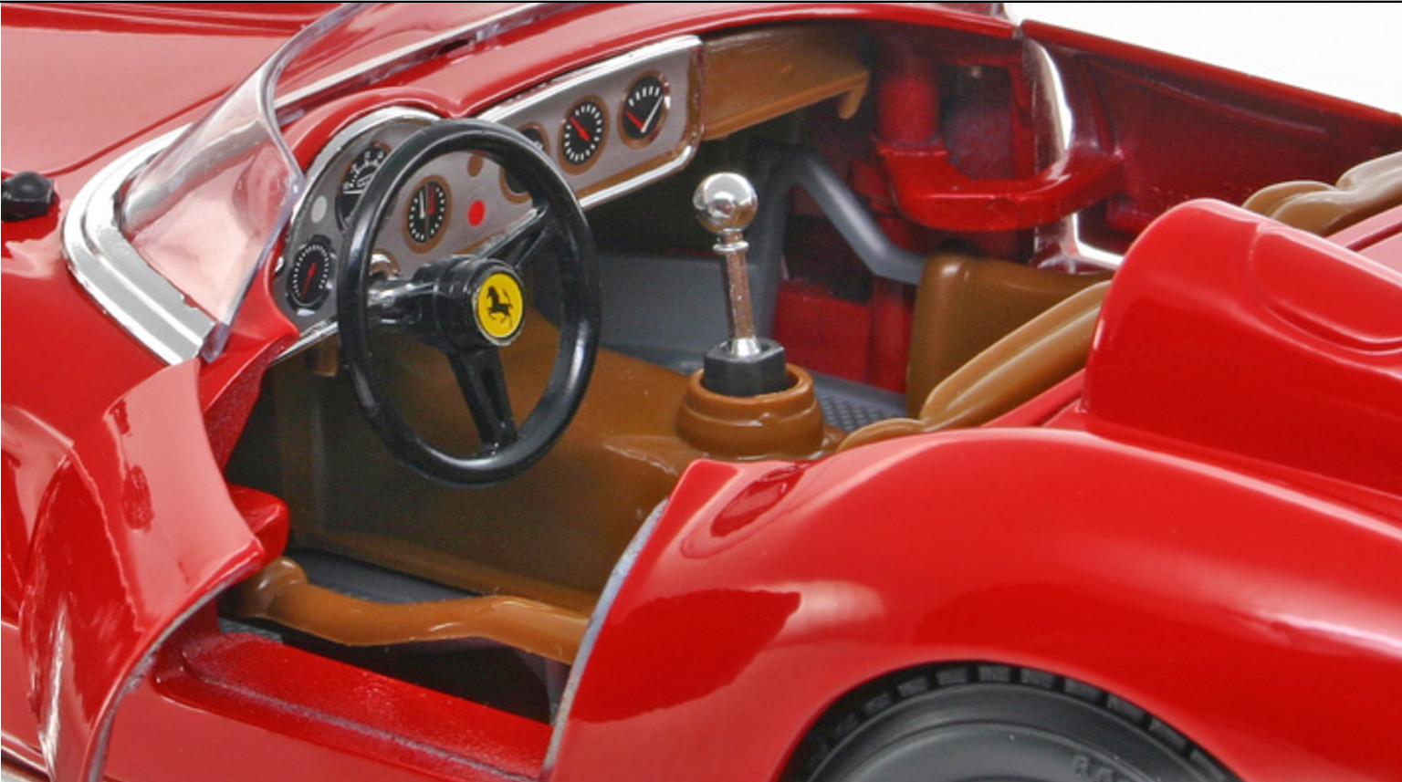Ferrari Race Car w/Spoke Wheels & 12Cyl. Engine Custom Metal Body1:18SCALE MODEL
