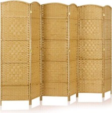 OSTYLE Room Divider 6 Panel Folding Privacy Screen Wall Partition Extra Wide US