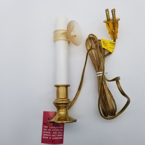 Vtg 1992 Boxed Holiday Lamp 9" Set Of 6 Xmas Candles Brass Electric Candlestick - Picture 8 of 12