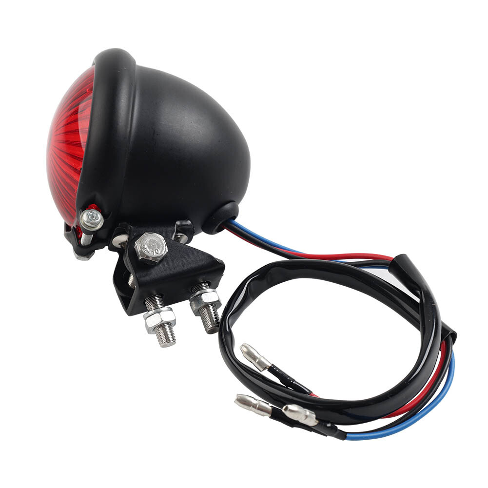 LED Rear Stop Brake Tail Light Lamp Fit For Cafe Racer Bobber Chopper Black