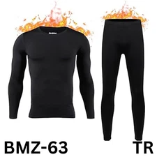 HEROBIKER Men Thermal Underwear Set Skiing Winter Warm Base Layers Top-Bottom XL