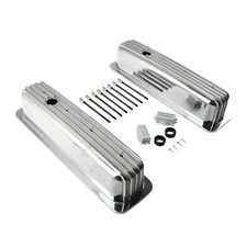 Polished Aluminum Tall Valve Cover Fit 1987-1997 Small Block Chevy 350 5.0l 5.7l