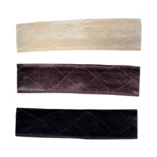 New Premium Collection Velvet Headband Accessories Wig Grip Black Begie Brown