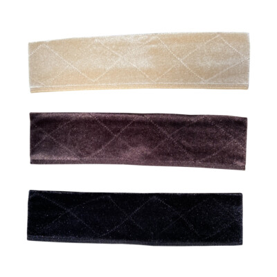 New Premium Collection Velvet Headband Accessories Wig Grip Black Begie Brown