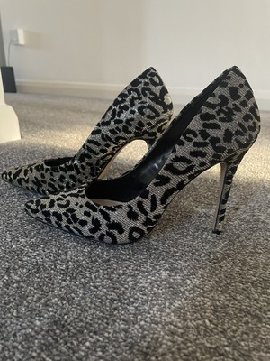 silver leopard print shoes