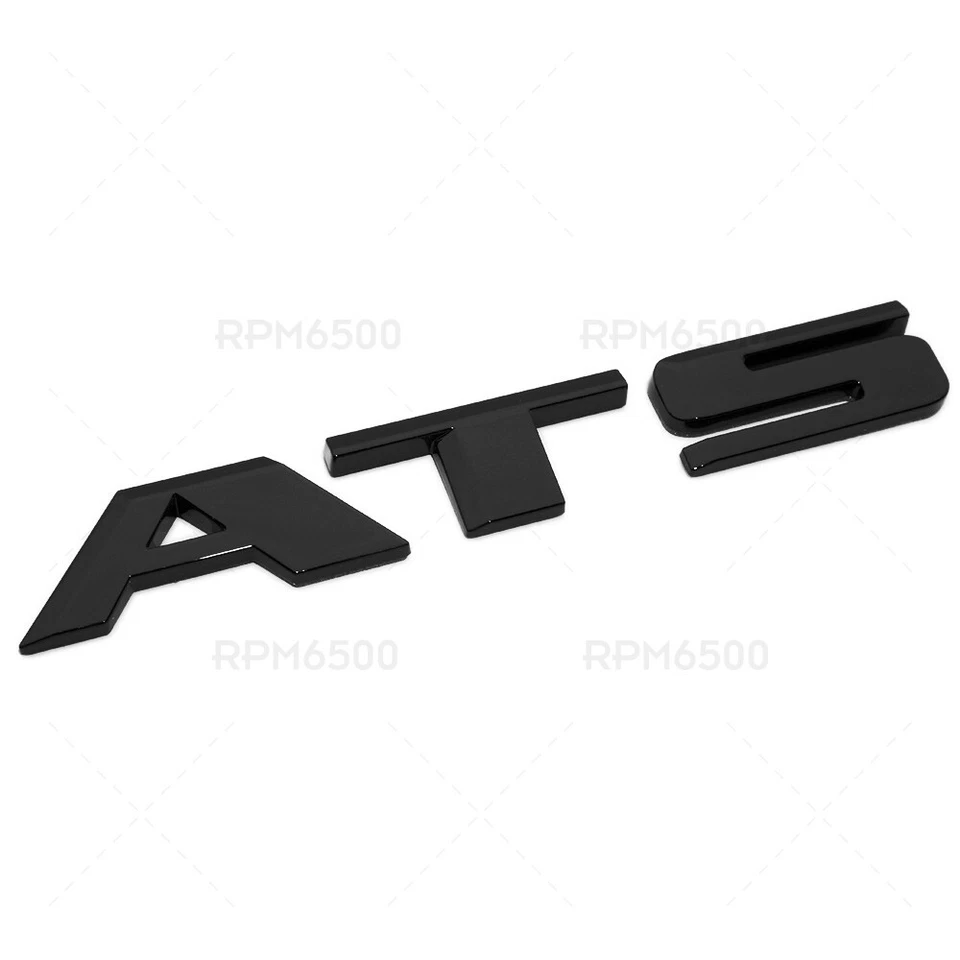 For Cadillac ATS Rear Trunk Decklid Letter Badge Emblem Nameplate Sport Black - Image 2 of 4