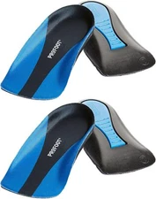 Profoot Orthotic Insoles For Plantar Fasciitis Black And Blue 2 Pair Pack