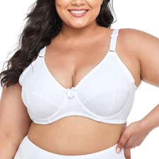Plus Size Women Bras Lager Bosom Deep V Bra Underwire Support Sexy Lingerie BHS
