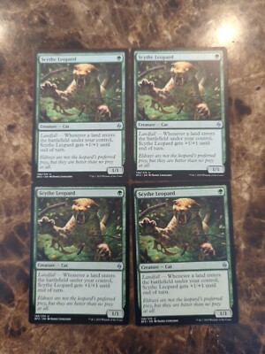 Scythe Leopard x4 Battle for Zendikar 4x Playset Magic the Gathering MTG