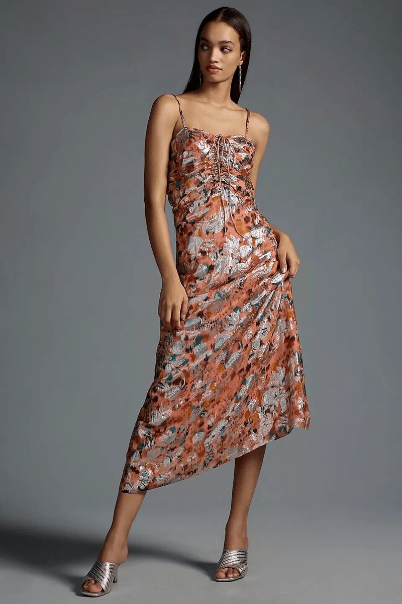 verb by pallavi singhee ruched maxi dress Anthropologie Verb by Pallavi Singhee Ruched Maxi Dress