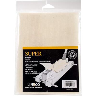 Lineco Bookbinding Super Cotton Repair Cloth Book Making 45cm x 76cm Neutral