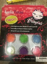 Bling Girls Sparklz Tattoos Kit glittering tattoos - 6 Colors
