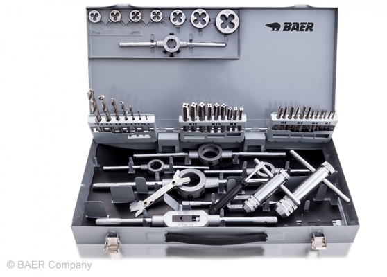 Gewindeschneider Set Baer Gewindebohrer M3 - M12 Schneideisen Spiralbohrer Hss-image