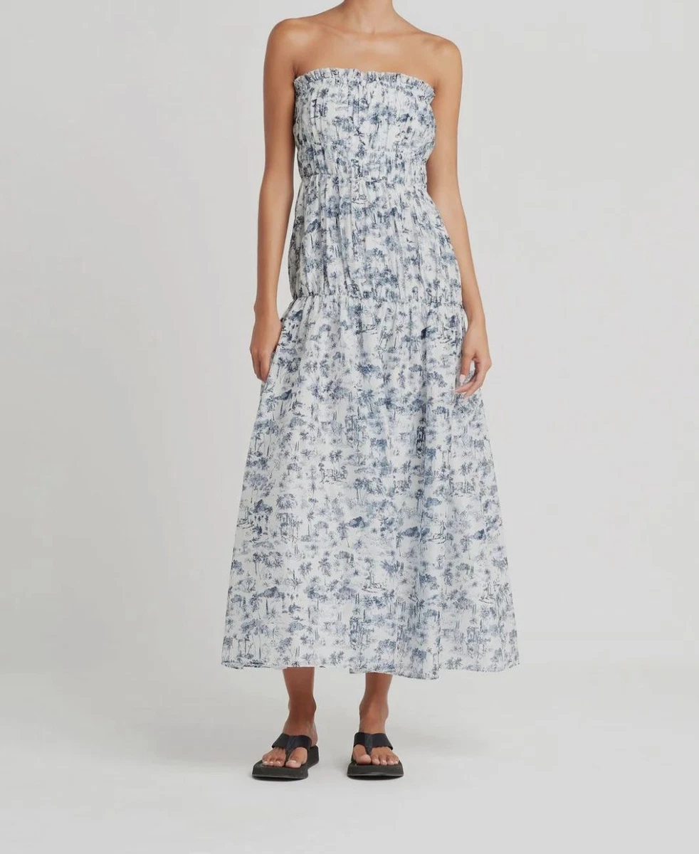 Cotton clearance strapless dress
