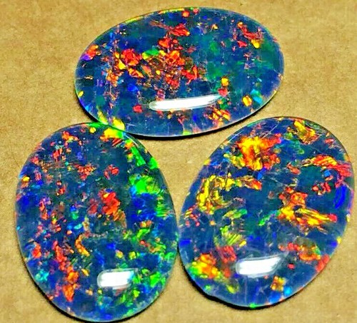 Opal Triplets All Sizes Best Quality Very Bright Multi-Coloured Australian Mined - Picture 4 of 25